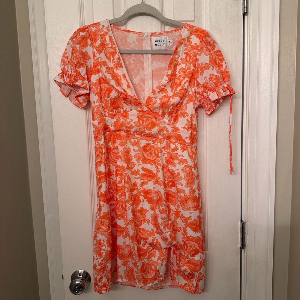 Hello Molly Vibrant Orange High Low Dress